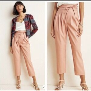 Blank NYC Women's Chelsea Tapered Faux Leather Pants *missing belt*